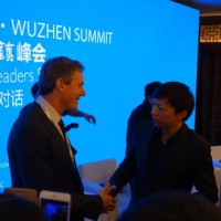 Paul Jacobs, président du fabricant de puces Qualcomm, a annoncé sa collaboration avec la Chine à l'occasion de la World Internet Conference. Crédit: IDGNS