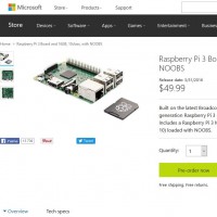 Le Raspberry Pi 3 est en pr-commande sur la boutique en ligne de Microsoft malgr les craintes de rupture de stock de Raspberry.