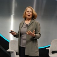 La responsable de Google Cloud, Diane Greene, lors d'une intervention sur la conférence Horizon organisée par le fournisseur à San Francisco le 29 Septembre 2016. (crédit : Blair Hanley Frank)