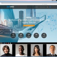 Capable de supporter jusqu' 100 participants simultans, la solution de vidoconfrence web de Netvisio est aussi disponible  en plusieurs langues. 