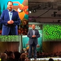 Toujours aussi  l'aise sur scne, le CEO de Salesforce Marc Benioff a annonc un partenariat stratgique avec Google Cloud Platform lors de sa keynote  Dreamforce 2017. (Crdit S.L.)