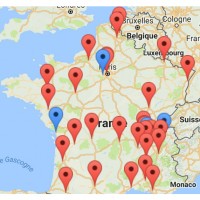 La carte des implantations de LDLC en France. Illustration : D.R.
