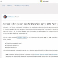 Grce  lextension du support, SharePoint Server 2010 et de Windows 10 1809 continueront  recevoir des mises  jour de scurit mensuelles - et des correctifs d'urgence si ncessaire