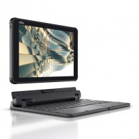 Particulièrement robuste, la tablette Fujitsu Stylistic Q5010 satisfait à  la norme militaire MIL-STD-810H. (Crédit Fujitsu)