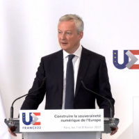 Le ministre de lconomie, des finances et de la relance, Bruno Le Maire, a prsent ce 7 fvrier les lments du plan pour une souverainet numrique europenne. (Crdit : DR)