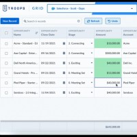 La fonctionnalit Grid de Troops est un diteur en ligne bas sur le web qui aide les utilisateurs  visualiser, modifier et mettre  jour les mmes champs dans plusieurs enregistrements CRM en mme temps. (Crdit )