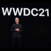 Tim Cook, le CEO d'Apple lors de son intervention de la WWDC2021. Crédit photo : D.R.