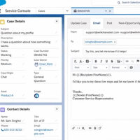 Avec les amliorations apportes  Service cloud et la solution de centre de contact, les agents de service fournissent un service personnalis au client. (Crdit : Salesforce)