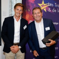 Julien Lequeurre ( gauche) et Herv Mangot lors de l'dition 2022 des Trophes de la Distribution IT organiss par Distributique. 