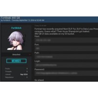 Un certain Fortibitch revendique le vol de 440 Gb de donnes Fortinet sur un de ses serveurs Sharepoint Azure. (crdit : D.R.)