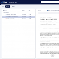 M-Files permet entre autres de rechercher rapidement des documents et de les partager.