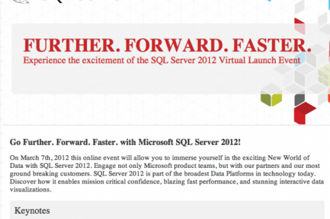 SQL Server 2012 , lancement prévu le 7 mars 2012