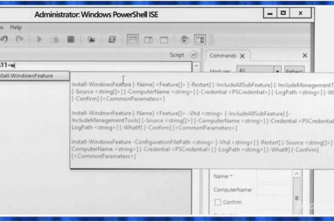 L'interface en ligne de commande PowerShell a �t� renforc�e par l'ajout de 2 300 applets de commande (cr�dit : Microsoft)