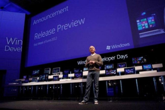 Steven Sinofsky, prsident de la division Windows et Windows Live prsentant la Release Preview Crdit Photo: D.R