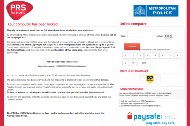 Un malware exige un paiement pour débloquer les PC