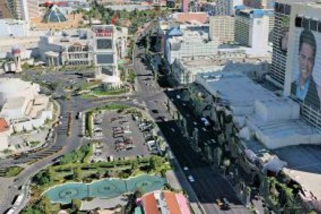 Dmonstration d'une cartographie 3D de Las Vegas propose par C3 Technologies (D.R)
