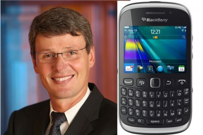 Thorsten Heins, PDG du fabricant canadien Research In Motion depuis janvier dernier / BlackBerry Curve 9320 (crdit : RIM.)