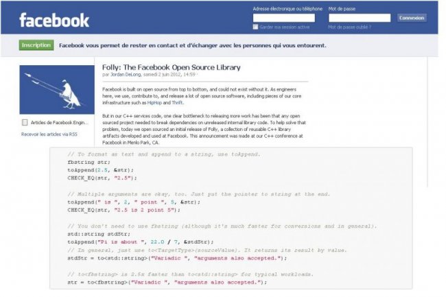 Dans la bibliothque Folly, mis par Facebook dans l'Open Source, on trouve notamment l'API de conversion de valeurs conv.h.