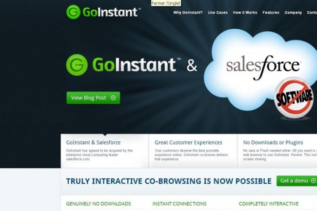 Salesforce.com rachète GoInstant, spécialiste de la navigation partagée