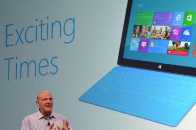 Steve Ballmer, PDG de Microsoft, prsente Office 2013