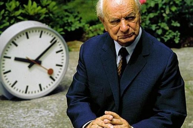 Hans Hilfiker, le designer  l'origine de l'horloge des gares suisses