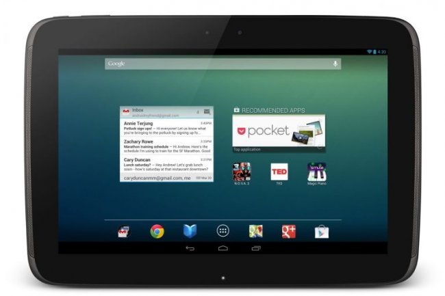 La nouvelle tablette google Nexus 10 sera disponible en France d�s le 13 novembre. �Google