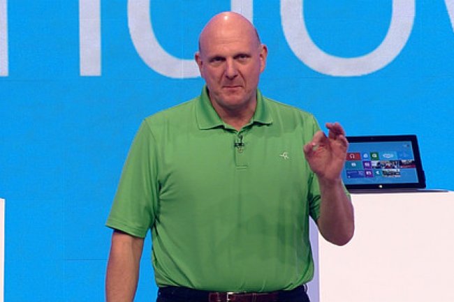 Steve Ballmer, PDG de Microsoft,  l'occasion de l'ouverture de la confrence Build 2012