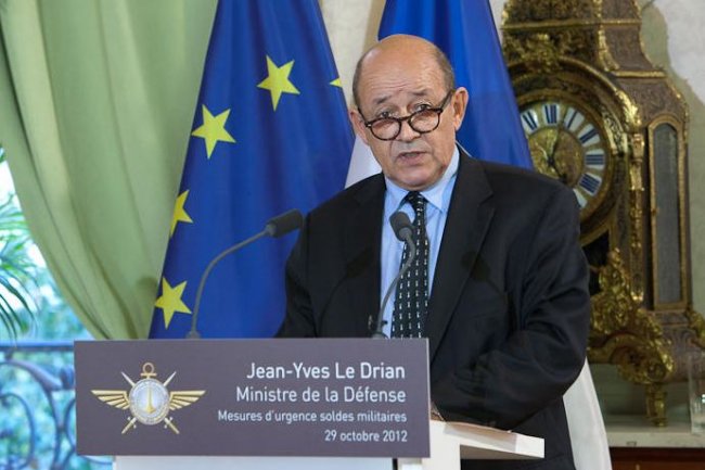 Jean-Yves Le Drian, ministre de la Défense. Crédit :Pellegrino/Ecpad