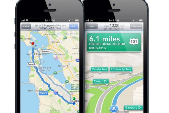 L'application Maps avait rapidement mcontent les utilisateurs d'Apple, lors de sa sortie en septembre. Le rachat de Tomtom pourrait y remdier. Crdit : D.R