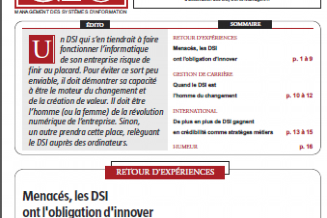 CIO.PDF 61 : les DSI ont l'obligation d'innover