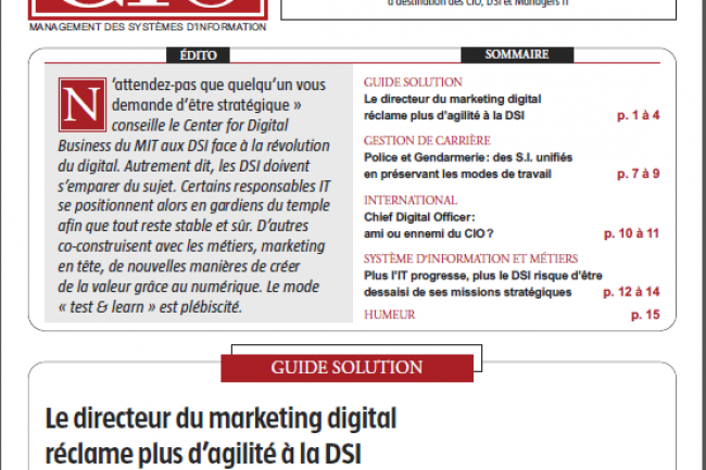 CIO.PDF 62 : Le directeur du marketing digital rclame plus d'agilit  la DSI