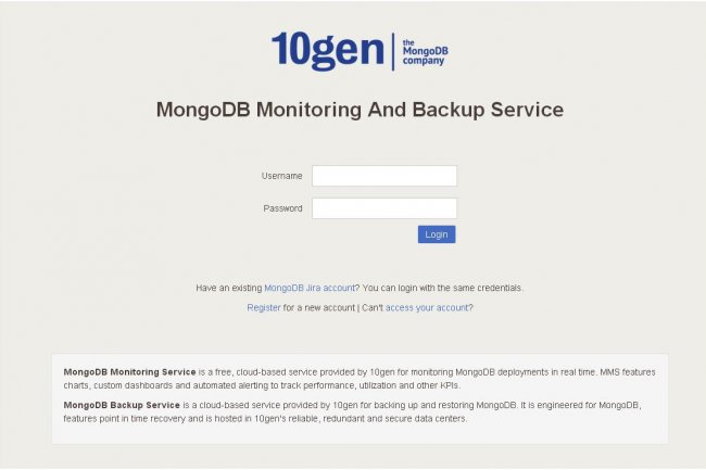 Le service de sauvegarde propos par 10gen pour MongoDB est pour l'instant disponible en version limite.