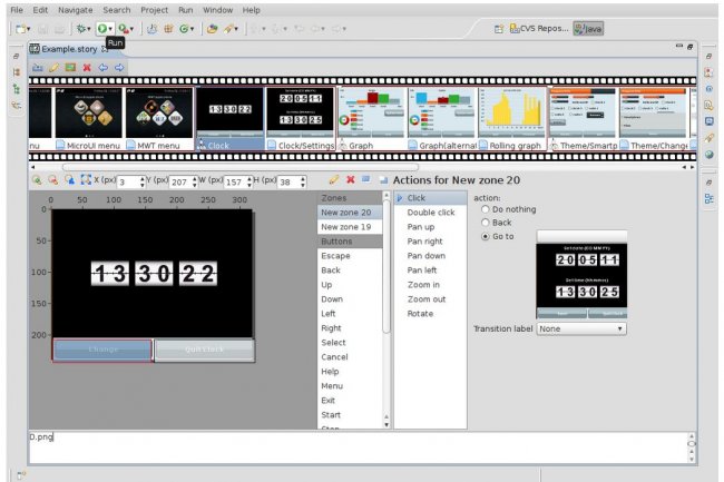 Le StoryBoard Designer de la socit IS2T permet de prototyper une interface utilisateur sans dvelopper de code Java. (crdit : IS2T)