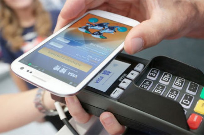 Une solution de paiement NFC avec un smartphone Samsung. Crdit D.R.