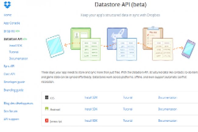 L'API DataStore de Dropbox dtaille Crdit Photo : D.R