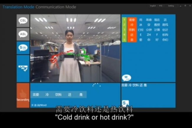 Kinect peut reconnatre et traduire la langue des signes.