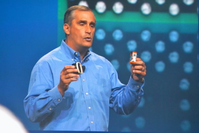Brian Krzanich, le CEO d'Intel, a montr des prototypes anims par des puces Quark lors du dernier IDF. Crdit IDG NS