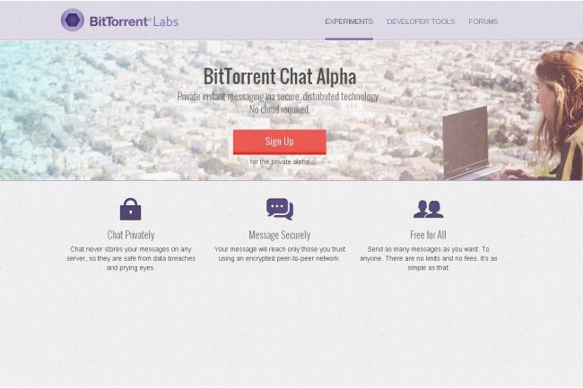 BitTorrent propose d'accder  la version alpha de son outil d'IM BitTorrent Chat.