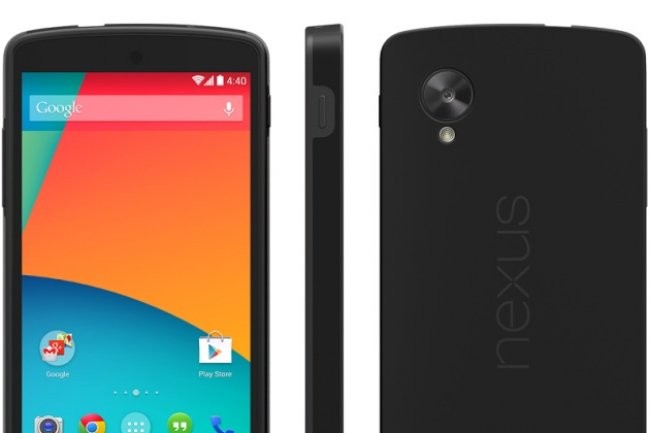 Le Nexus 5 de Google avec sa coque de protection.