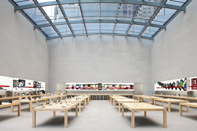 Apple a install dans toutes ses boutiques amricaines le matriel compatible iBeacon. Crdit D.R.