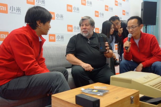 A loccasion du Nouvel An, Xiaomi a invit Steve Wozniak en Chine pour promouvoir ses smartphones, ses routeurs WiFi et ses TV connects. Crdit IDG NS
