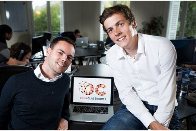 Mathieu Nebra et Pierre Dubuc, co-fondateurs d'OpenClassrooms, une aventure qui remonte  1999 avec l'apparition du  site du zro . (crdit : D.R.) 
