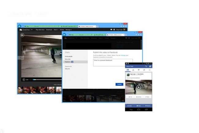 OneDrive, le service de partage de fichiers dans le cloud de Microsoft, permet maintenant une publication native des vidos sur Facebook.