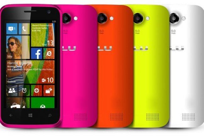 De nouveaux partenaires asiatiques, comme ici BLU, sont chargs de dfricher le march Windows Phone.