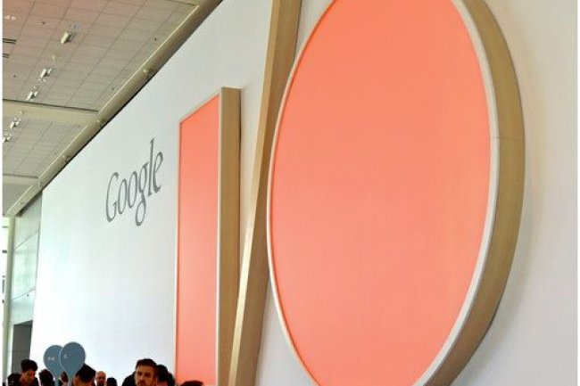 L'dition 2014 de la confrence Google I/O a dclin son thme orange dans le hall du Moscone Center  San Francisco les 25 et 26 juin. (crdit : Zach Miners / IDG News Service Boston) 