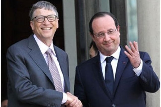 Bill Gates, fondateur de Microsoft, lors de sa visite  l'Elyse en avril dernier. (crdit : Prsidence de la Rpublique)