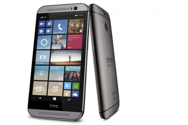Ci-dessus, le HTC One (M8) for Windows prsent cette semaine.