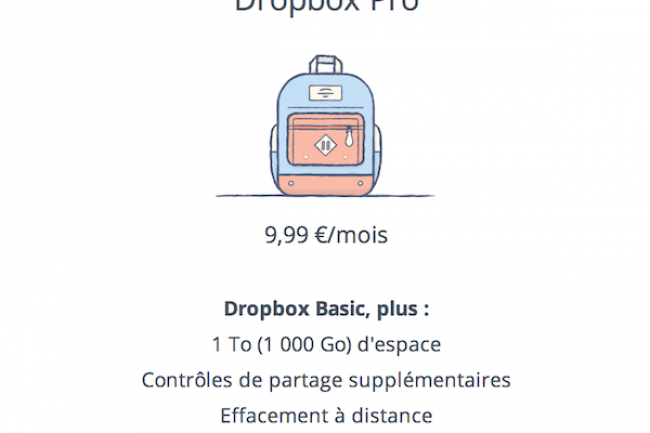 Avec sa dernire offre de 1 To pour 10 par mois, DropBox s'aligne sur le tarif de Google Drive.