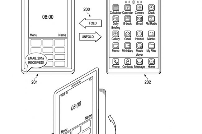 Le brevet dpos par SAP dcrit un terminal mobile destin  un utilisateur en entreprise. Il combine les fonctions d'un tlphone, d'un ordinateur portable et d'une tablette. Cliquer sur l'image. (crdit : SAP)