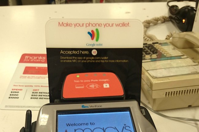 Le service Google Wallet dj accept chez Macy's  SF.